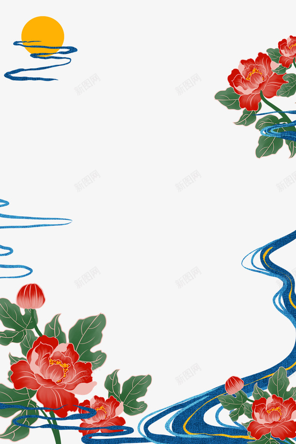国潮装饰边框元素30png免抠素材_新图网 https://ixintu.com 中国风 国潮 传统 边框