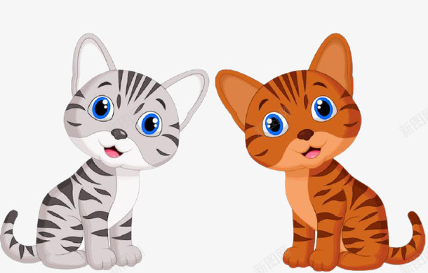 小猫两只小猫猫png免抠素材_新图网 https://ixintu.com 两只小猫 卖萌小猫 小猫 猫 猫咪