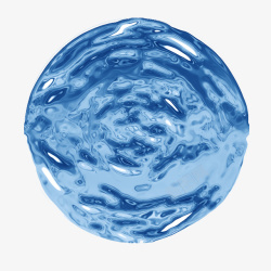 圆水蓝色环境素材