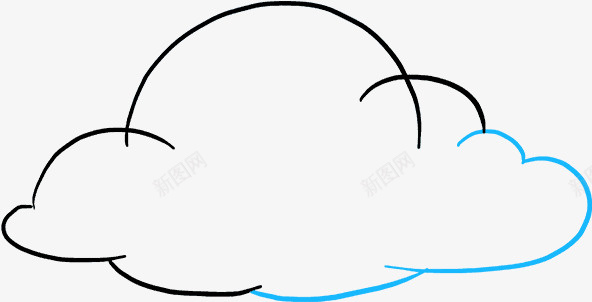 涂鸦手绘风云朵气泡png免抠素材_新图网 https://ixintu.com 涂鸦 手绘 云朵图标 云朵边框 云朵气泡