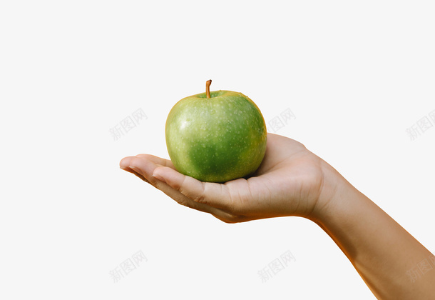 手上放着一个苹果psd免抠素材_新图网 https://ixintu.com 手 苹果 水果 健康