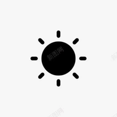矢量间隔线太阳紫外线亮度icon线性小图标PNG图标