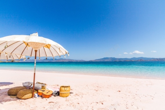 夏天沙滩海滩大海背景