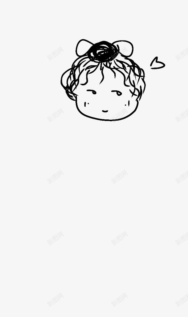人物简笔画可爱女孩png免抠素材_新图网 https://ixintu.com 人物 男孩 素描 娃娃 卡通娃娃 可爱女孩