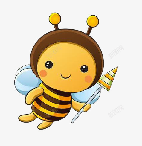 蜜蜂卡通小蜜蜂png免抠素材_新图网 https://ixintu.com 动物 卡通动物 小蜜蜂 蜂类 蜜蜂 黄色