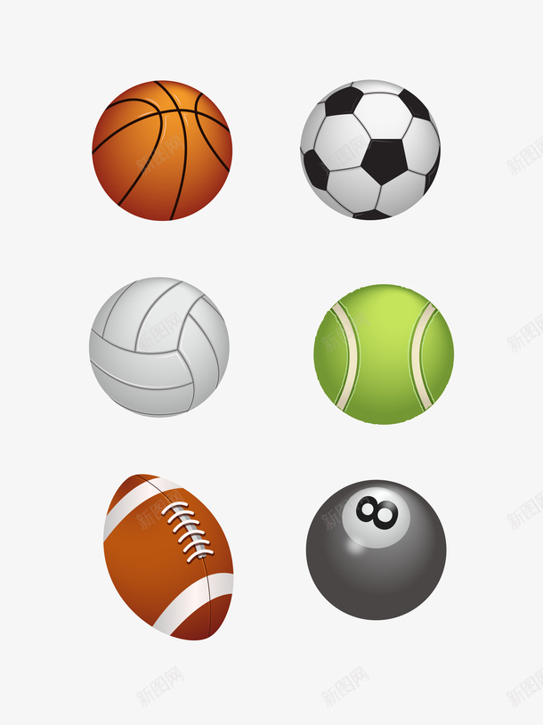 足球篮球和排球运动矢量材料png免抠素材_新图网 https://ixintu.com 足球 篮球 排球运动 矢量材料