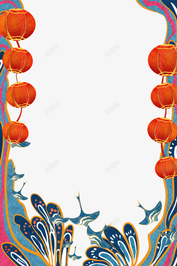 国潮装饰边框元素32png免抠素材_新图网 https://ixintu.com 中国风 国潮 传统 边框