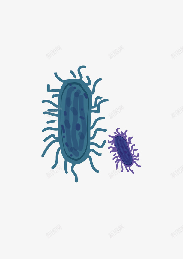 细菌细胞病毒感染png免抠素材_新图网 https://ixintu.com 细菌 细胞 病毒 感染