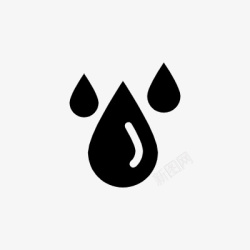 水滴造型图标icon线性水滴小图标PNG下载高清图片