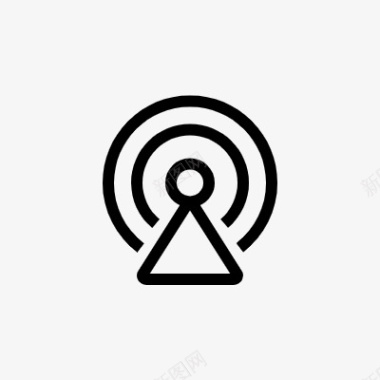 icon线性通讯站信号小图标PNG下载图标