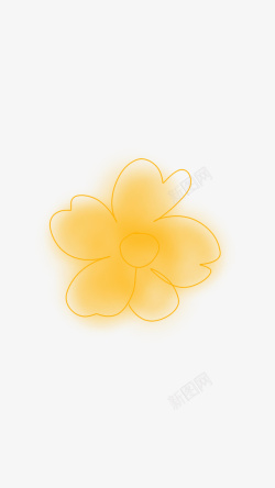 渲染花朵黄花花朵漂浮素材
