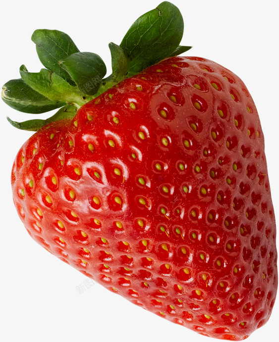 一颗红色的高清草莓png免抠素材_新图网 https://ixintu.com 红草莓 高清 水果 草莓 矢量