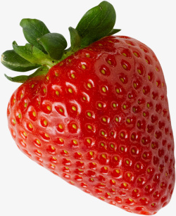一颗红色的高清草莓素材