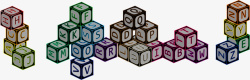 26字母3D彩色效果素材