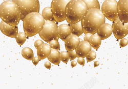 金色气球卡通喜庆节日高清图片