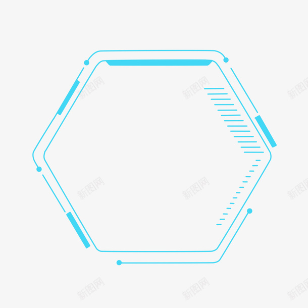 科技边框科技感字幕框照片框png免抠素材_新图网 https://ixintu.com 元素 图形框 字幕框 照片框 科技感框 科技边框