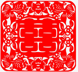 中国元素剪纸喜春节素材