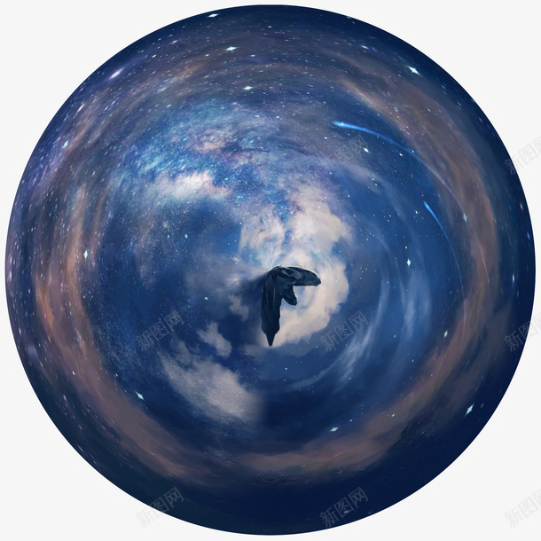 环状星空镜像夜空png免抠素材_新图网 https://ixintu.com 星空 环状 镜子 星空水晶球