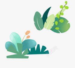 原创手绘风海报树叶手绘原创海报绿色矢量元素植物高清图片