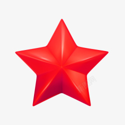 红色的五角星元素素材