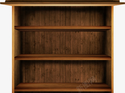 实木书柜三层古代原木书柜高清图片