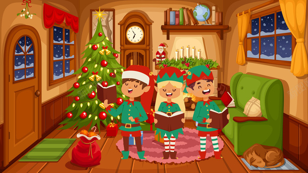 圣诞节海报22png免抠素材_新图网 https://ixintu.com 圣诞节海报 手绘 矢量图 卡通