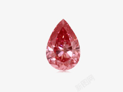水滴钻石透明背景的红色水滴钻石PNG高清图片
