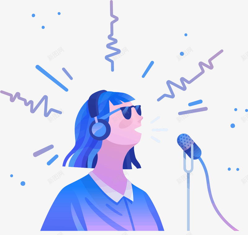 Spotify for Podcasters Illustrations by Jarom Vogel 003人物png免抠素材_新图网 https://ixintu.com 人物