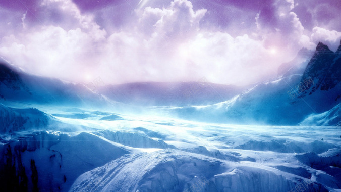 ID945577蓝紫雪的天空大图背景