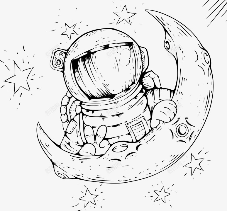 宇航员 月亮 空间  免费矢量图形Pixabay宇航员星球png免抠素材_新图网 https://ixintu.com 宇航员 月亮 空间 免费 矢量 矢量图 图形 星球