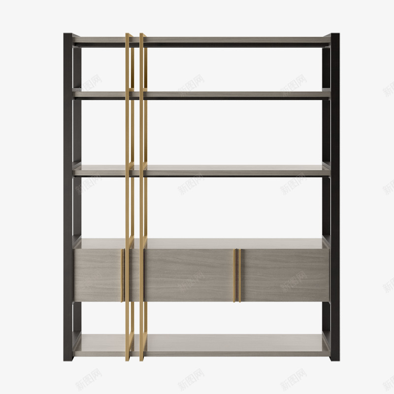 Odessa Bookcase By Frato Interiors14单品书柜书架png免抠素材_新图网 https://ixintu.com 单品 书柜 书架