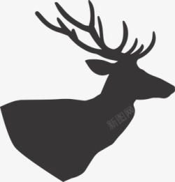 鹿 鹿剪影 侧影 动物 野生 野生动物 设计 哺乳动物 自然素材