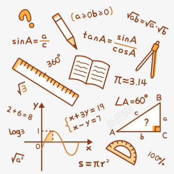 数学公式底纹暑假辅导班宣传页素材