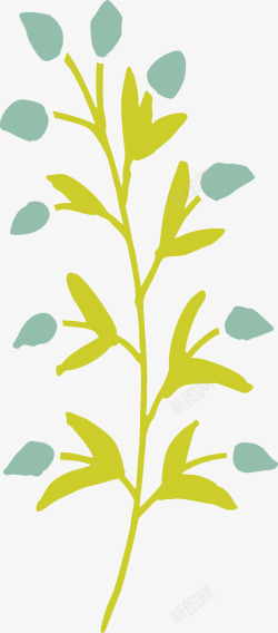 单个线性花草插画 8花草植物素材