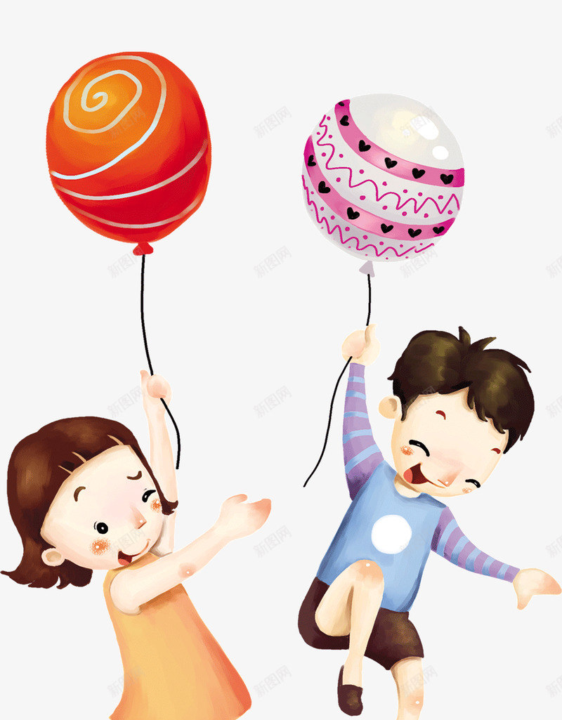 举气球的小孩集合吧png免抠素材_新图网 https://ixintu.com 气球 小孩 集合