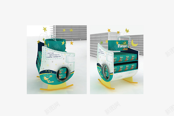 Pampers  Retail  Pampers new product launch retail展台png免抠素材_新图网 https://ixintu.com 展台