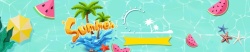 水椰子树夏季新品活动海报淘宝电商夏天banner高清图片
