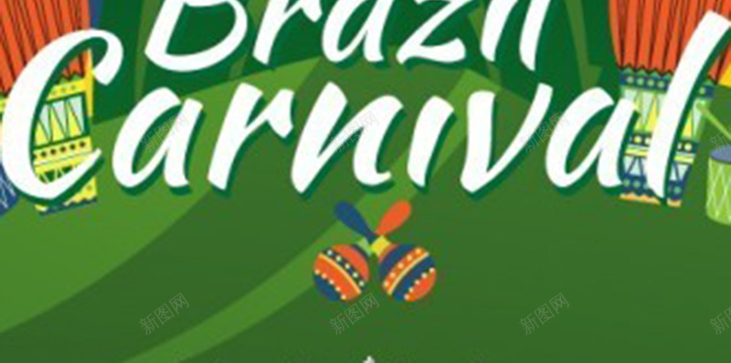 巴西元素背景图案jpg设计背景_新图网 https://ixintu.com 椰子树 巴西 英文 雕像 黄色 H5 h5 扁平 渐变 几何