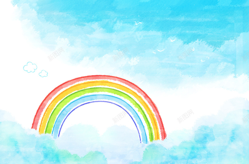 彩色彩虹天空印刷背景psd设计背景_新图网 https://ixintu.com 印刷背景 小清新 天空 彩色 彩虹 卡通 童趣 手绘