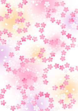 婚庆小花粉色浪漫樱花背景素材高清图片