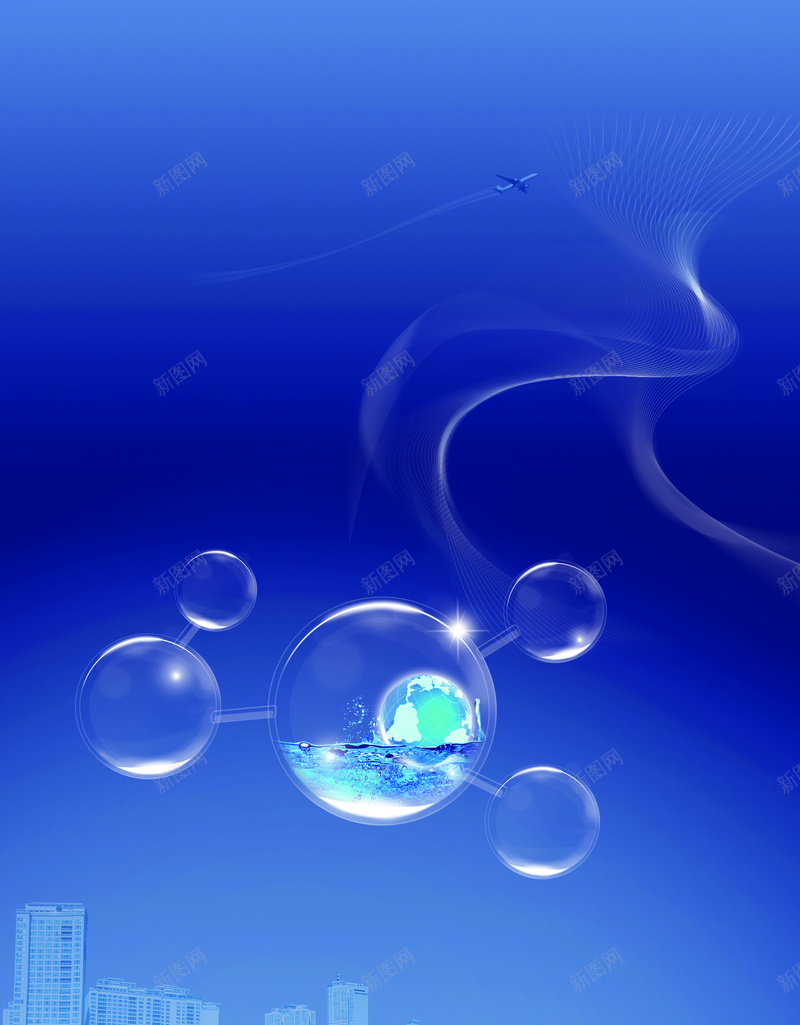 蓝色气泡背景装饰psd设计背景_新图网 https://ixintu.com 蓝色 渐变 透明 气泡 背景装饰