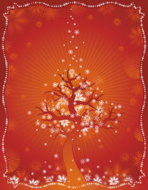 红色抽象圣诞树背景素材背景