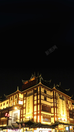 中式餐馆中式建筑背景高清图片