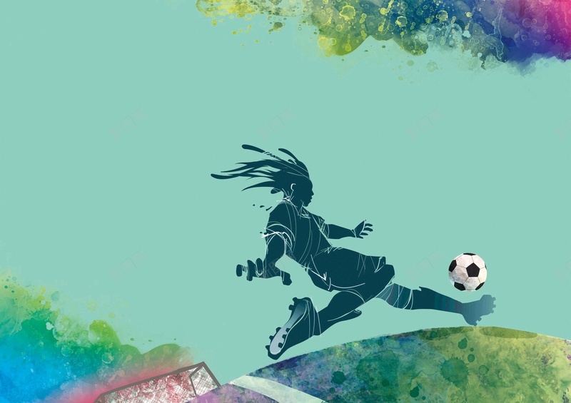 足球比赛海报psd设计背景_新图网 https://ixintu.com 足球 比赛 水墨 比赛海报 卡通 童趣 手绘