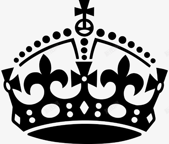 一个皇冠png免抠素材_新图网 https://ixintu.com 黑白元素 图标 皇冠图标 标识