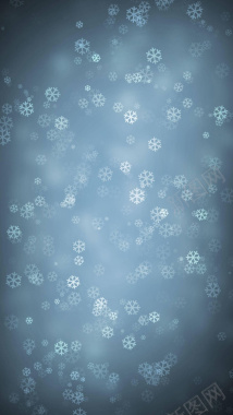 蓝色雪花元素背景背景