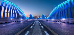 五彩城市城市灯光立交桥背景装饰高清图片