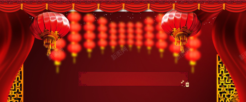红色喜庆新年背景背景