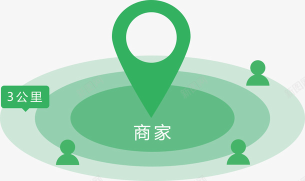 绿色微信小程序地标png_新图网 https://ixintu.com 绿色logo 微信小程序 绿色地标 logo