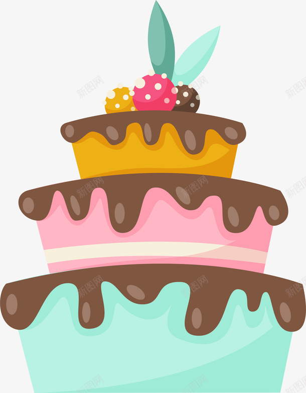 彩色卡通美味蛋糕png免抠素材_新图网 https://ixintu.com 美味蛋糕 吃货节 517 美食节 食品 餐饮 彩色蛋糕
